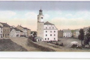 Pohled na rýmařovské náměstí z konce 19. století
