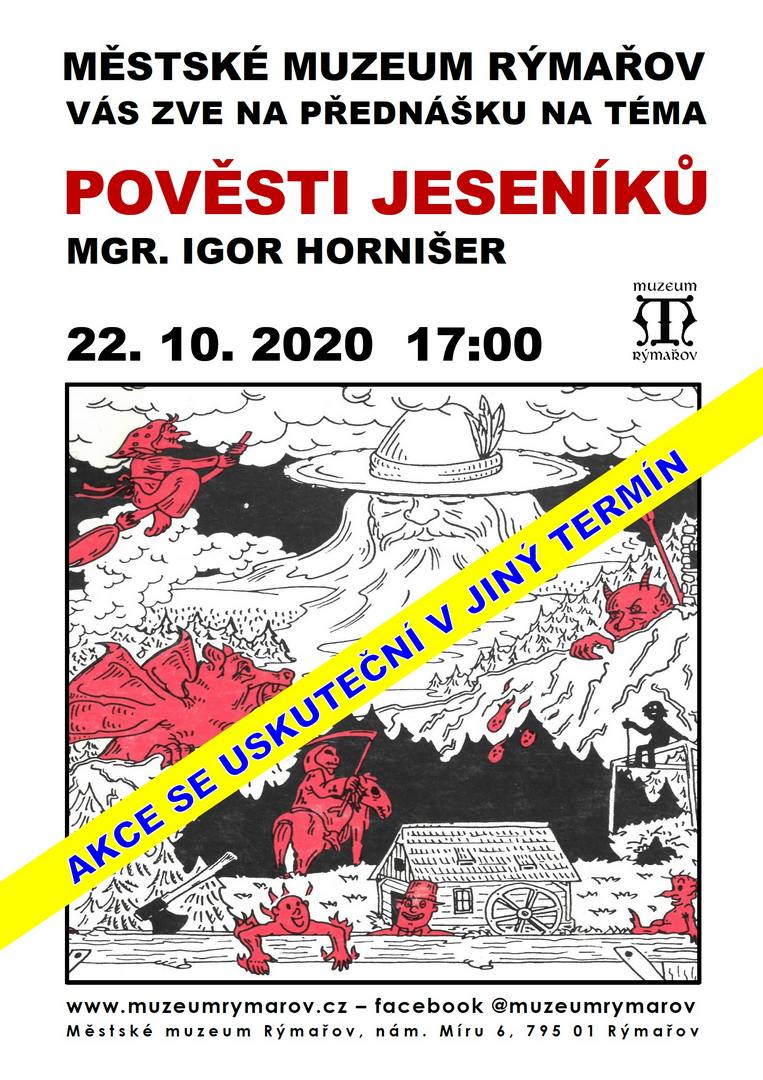 PŘEDNÁŠKA IGORA HORNIŠERA POVĚSTI JESENÍKŮ
