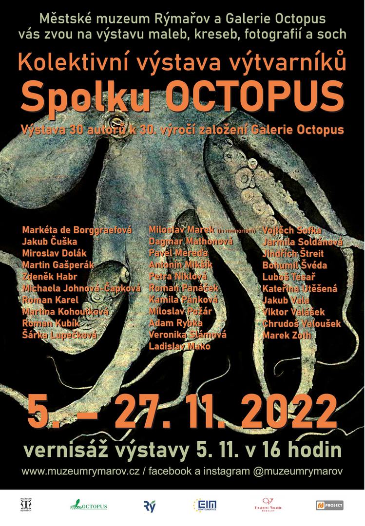 KOLEKTIVNÍ VÝSTAVA VÝTVARNÍKŮ SPOLKU OCTOPUS, 5.-27.11.2022