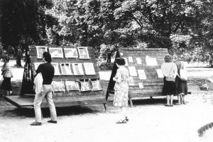 Akce v Uničově v parku "Na Čtverce" (80. léta 20. století)