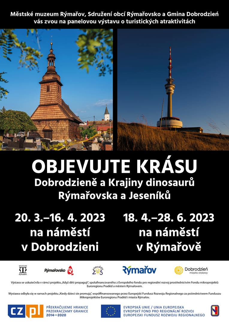 PANELOVÁ VÝSTAVA OBJEVUJTE KRÁSU DOBRODZIENĚ A KRAJINY DINOSAURŮ, RÝMAŘOVSKA A JESENÍKŮ