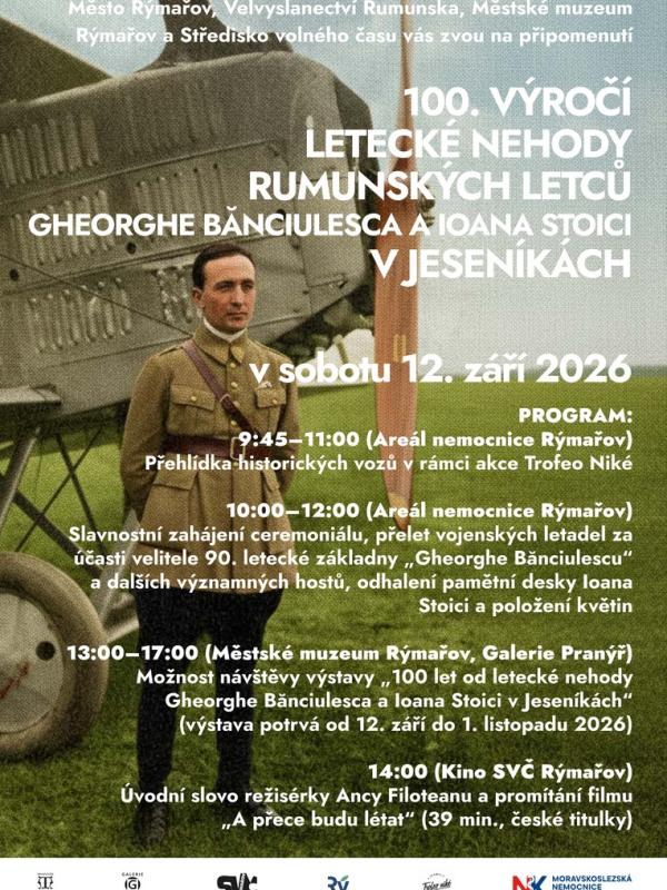 100 LET OD NEHODY RUMUNSKÝCH LETCŮ V JESENÍKÁCH, 12.9.2026