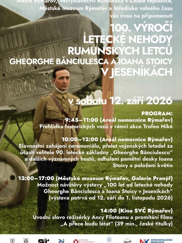 100 LET OD NEHODY RUMUNSKÝCH LETCŮ V JESENÍKÁCH, 12.9.2026