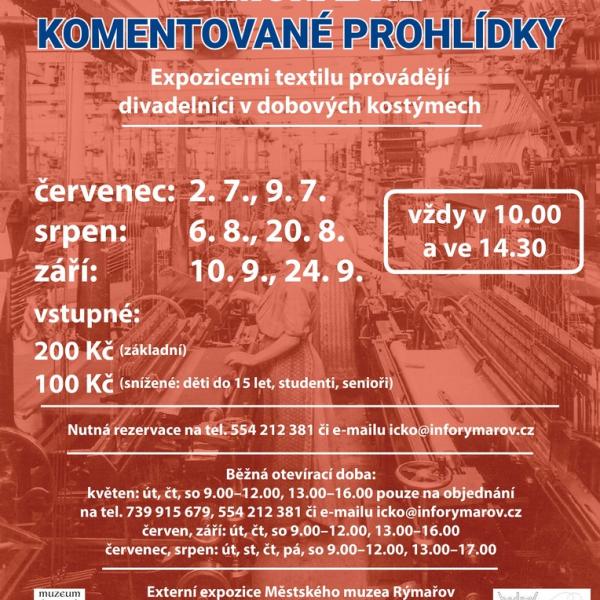 MIMOŘÁDNÉ KOMENTOVANÉ PROHLÍDKY V EXTERNÍ EXPOZICI TEXTILNICTVÍ