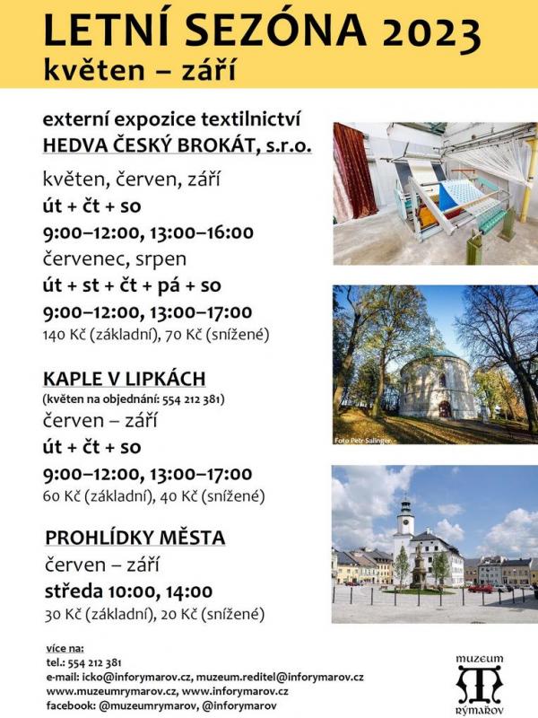LETNÍ SEZÓNA 2023