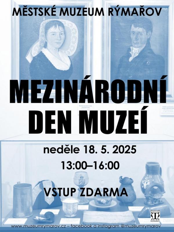 MEZINÁRODNÍ DEN MUZEÍ - VSTUP ZDARMA, 18.5.2025