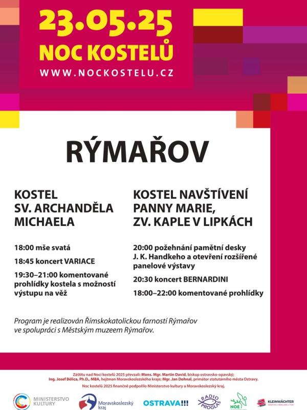 NOC KOSTELŮ V RÝMAŘOVĚ, 23.5.2025