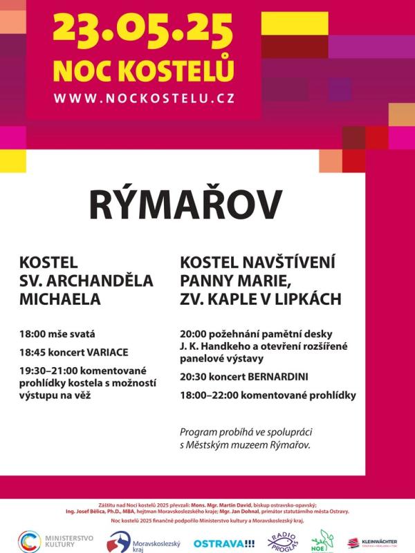NOC KOSTELŮ V RÝMAŘOVĚ, 23.5.2025