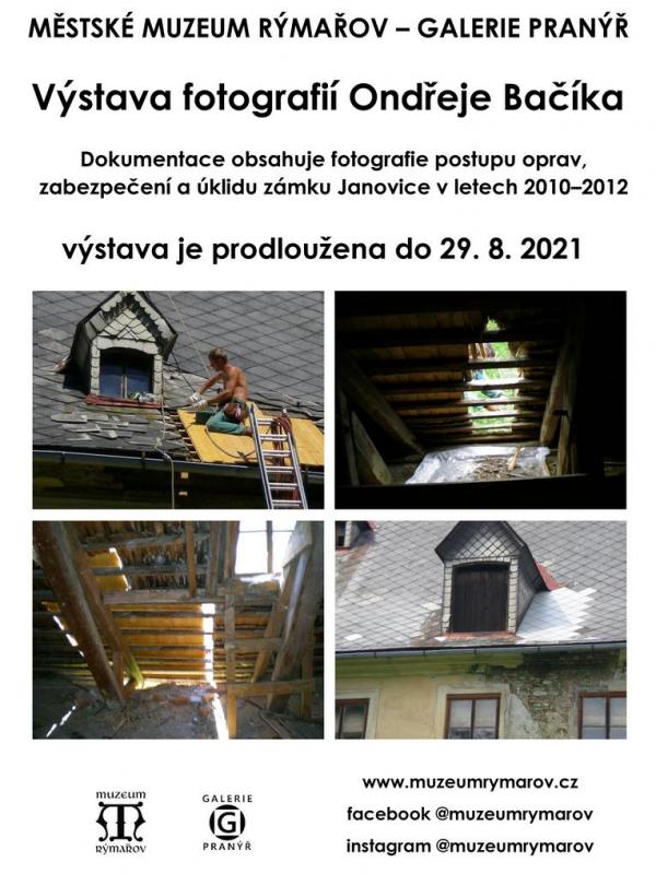 ONDŘEJ BAČÍK: FOTOGRAFIE OPRAV ZÁMKU V JANOVICÍCH, 8. - 29. 7. 2021