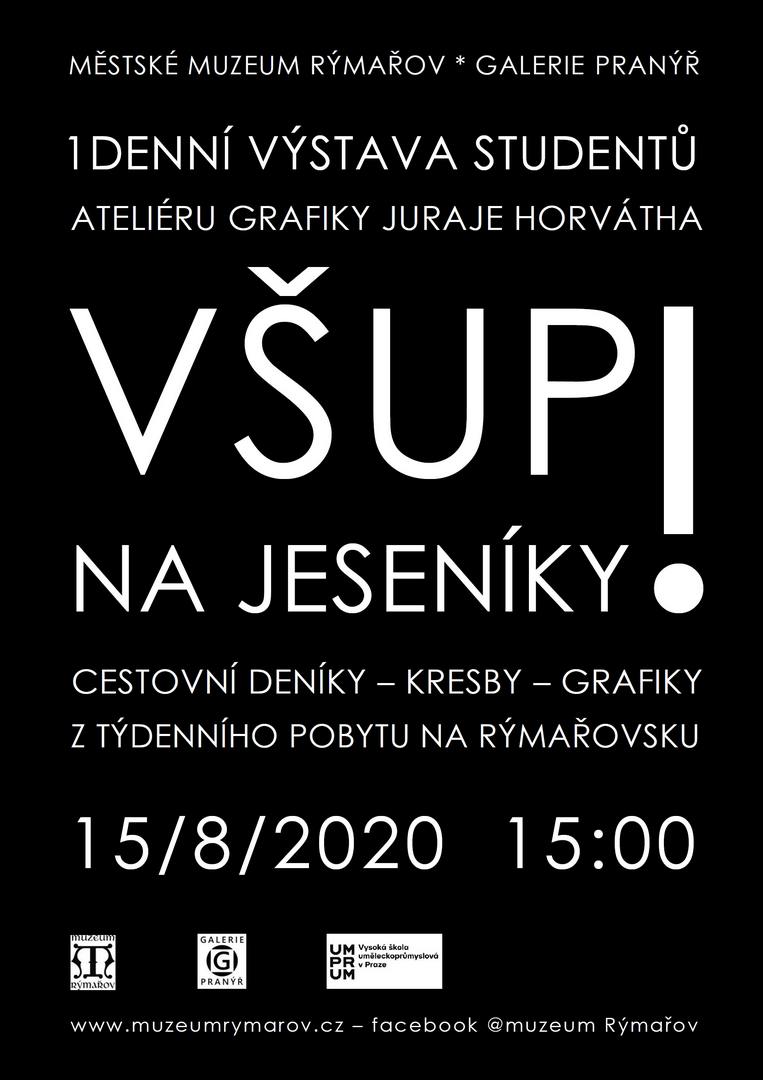 VŠUP NA JESENÍKY! 15. - 30. 8. 2020