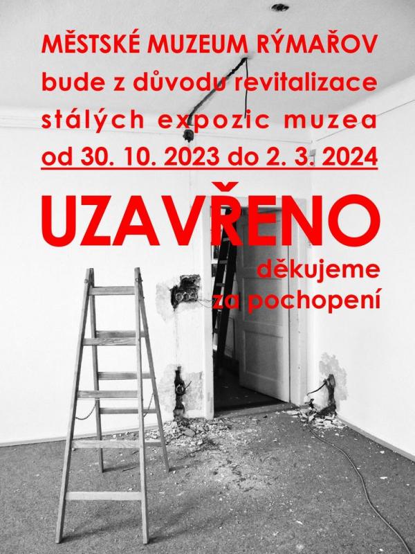 UZAVŘENÍ MUZEA, 30.10.2023-2.3.2024